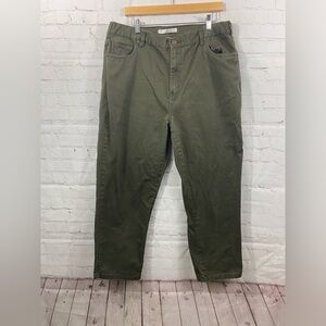 Bill Blass Jeanswear Easy Fit Olive Green High Rise Womens Plus Size 16W Pants